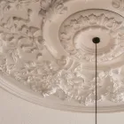 Lampada a Sospensione Design Gesso Bianco e Alluminio Nero 1 Cono - Tesera Viadurini