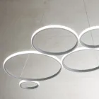 Lampada a Sospensione Design per Soggiorno in Metallo Argento o Oro - Olimpo Viadurini