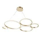 Lampada a Sospensione Design per Soggiorno in Metallo Argento o Oro - Olimpo Viadurini