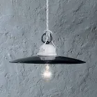 Lampada a sospensione design rustico ceramica Ferroluce Potenza Viadurini