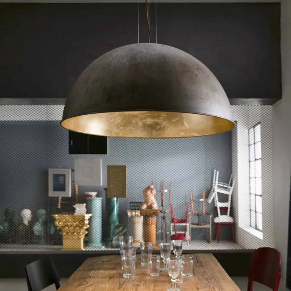 Lampada a sospensione design rustico Ø40 cm Galileo Il Fanale Viadurini