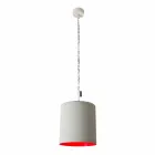 Lampada a sospensione di design In-es.artdesign Bin Cemento verniciata Viadurini