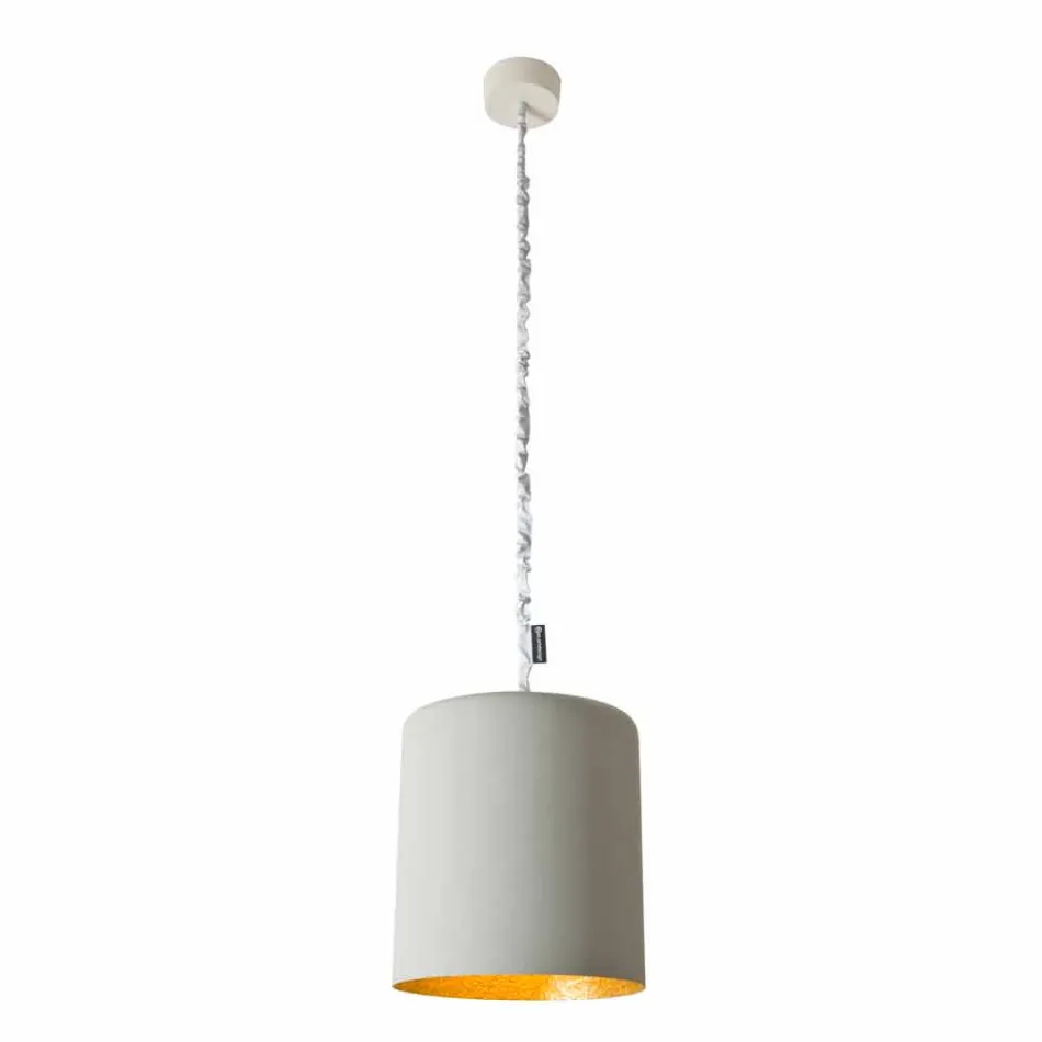 Lampada a sospensione di design In-es.artdesign Bin Cemento verniciata Viadurini