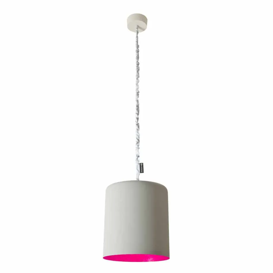 Lampada a sospensione di design In-es.artdesign Bin Cemento verniciata Viadurini