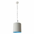 Lampada a sospensione di design In-es.artdesign Bin Cemento verniciata Viadurini