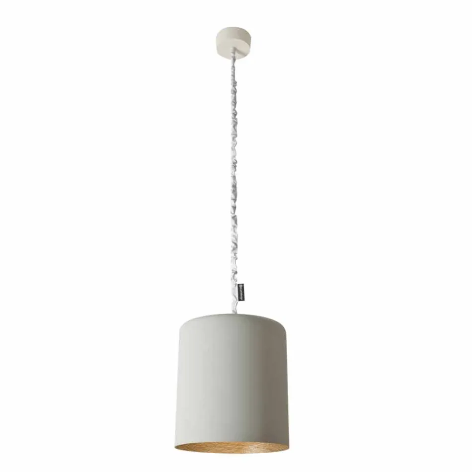 Lampada a sospensione di design In-es.artdesign Bin Cemento verniciata Viadurini