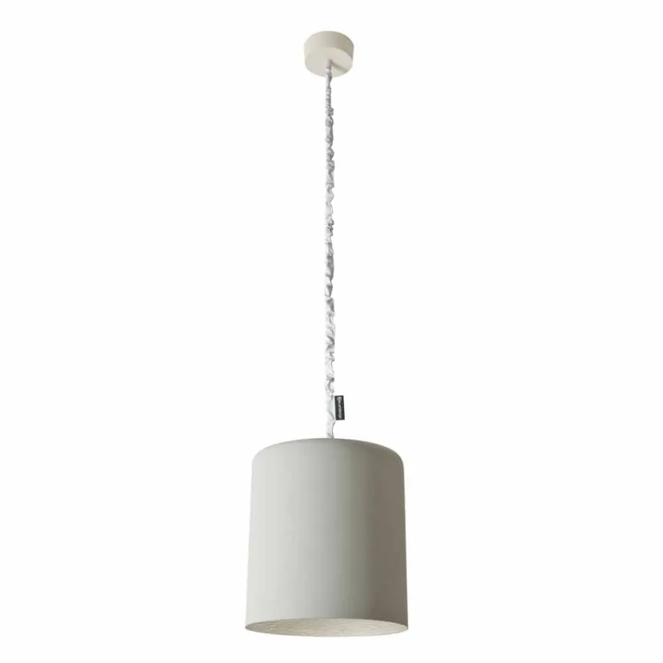 Lampada a sospensione di design In-es.artdesign Bin Cemento verniciata Viadurini