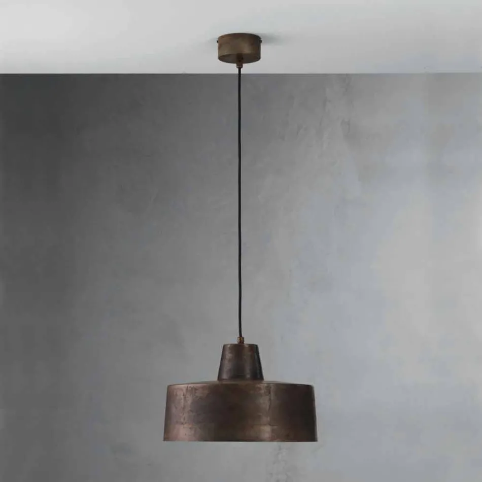 Lampada a sospensione di design in ferro anticato Jean Il Fanale Viadurini