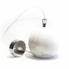 Lampada a Sospensione di Design in Marmo Bianco di Carrara Made in Italy - Panda Viadurini
