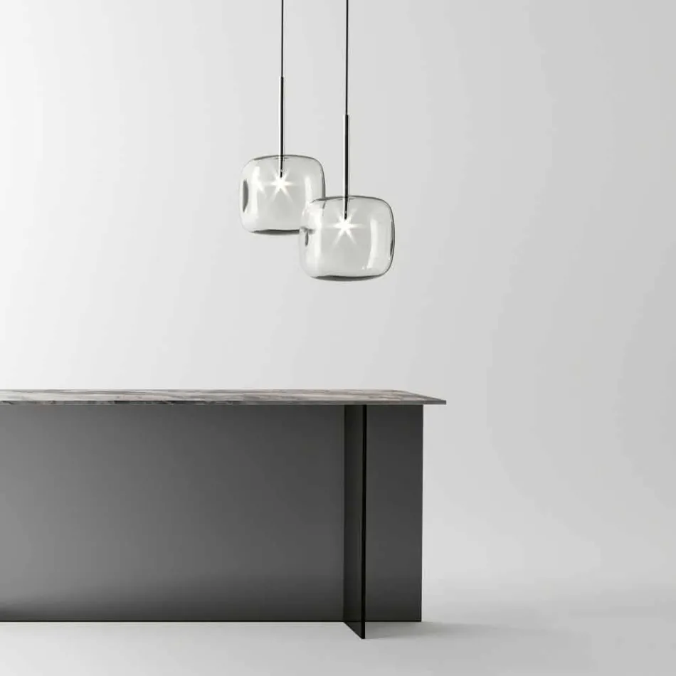 Lampada a Sospensione di Design in Metallo Lucido Made in Italy - Donatina Viadurini
