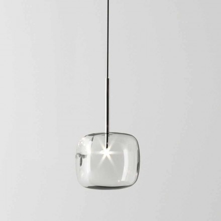Lampada a Sospensione di Design in Metallo Lucido Made in Italy - Donatina Viadurini
