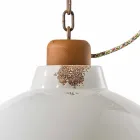 Lampada a sospensione di design industriale artigianale Clara Viadurini