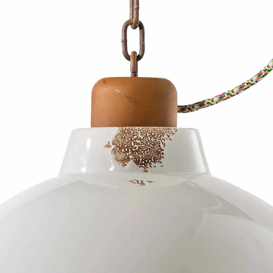 Lampada a sospensione di design industriale artigianale Clara Viadurini