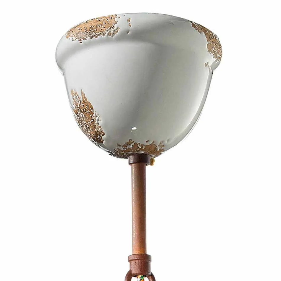 Lampada a sospensione di design industriale artigianale Clara Viadurini