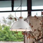 Lampada a sospensione di design industriale artigianale Clara Viadurini