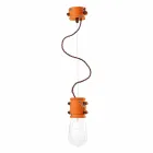 Lampada a sospensione di design urbano artigianale Edith Ferroluce Viadurini