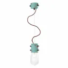 Lampada a sospensione di design urbano artigianale Edith Ferroluce Viadurini