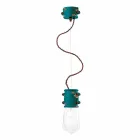 Lampada a sospensione di design urbano artigianale Edith Ferroluce Viadurini
