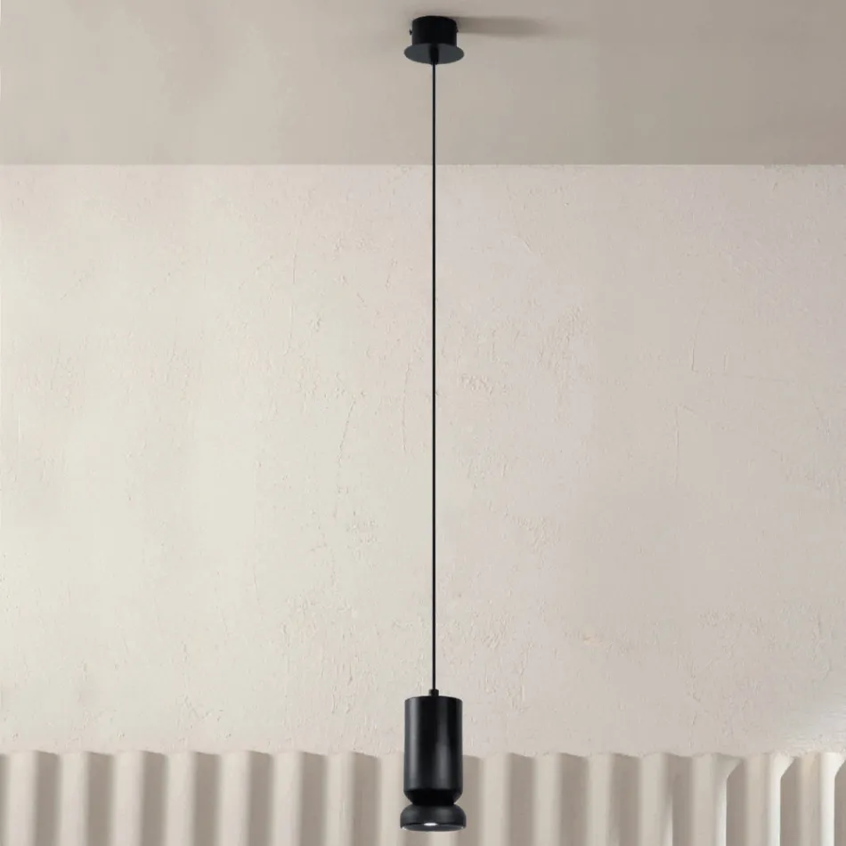 Lampada a Sospensione in Alluminio Verniciato a Polvere e Cavo Regolabile - Buxus Viadurini