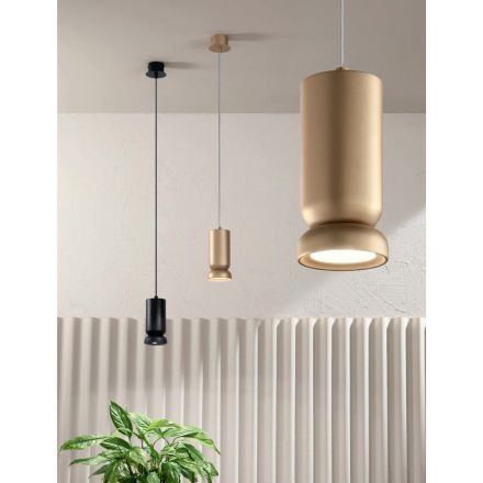 Lampada a Sospensione in Alluminio Verniciato a Polvere e Cavo Regolabile - Buxus Viadurini