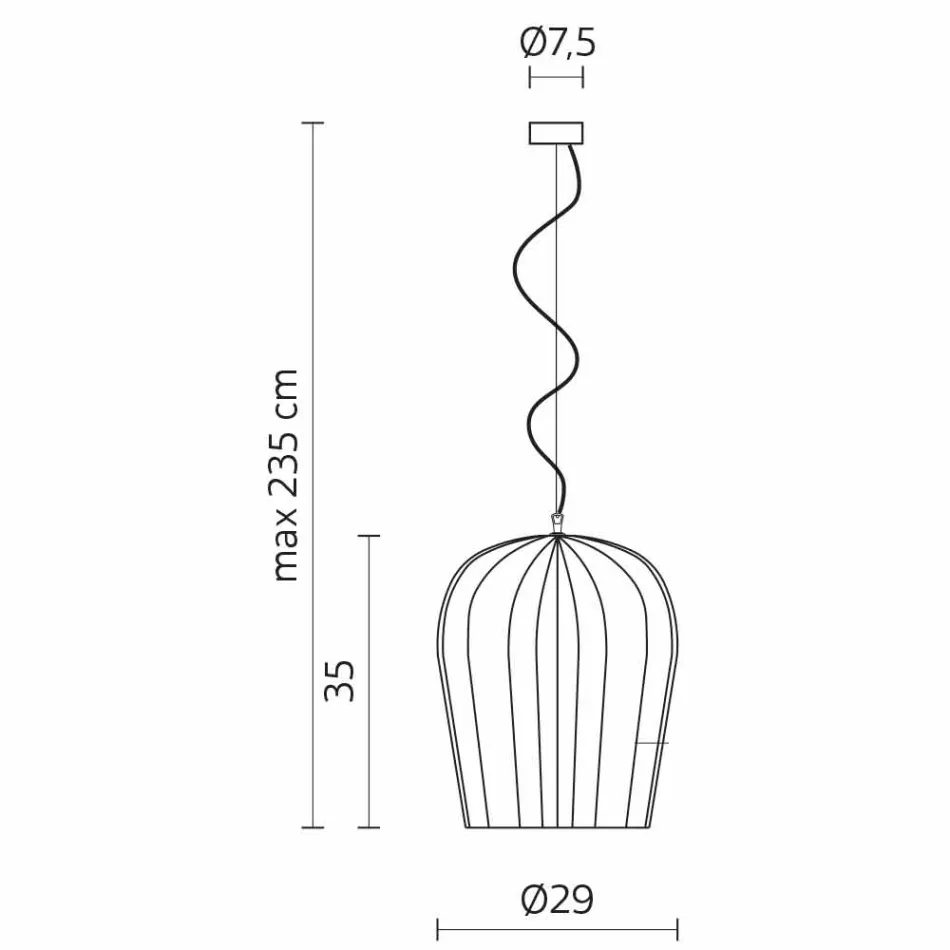 Lampada a Sospensione in Ceramica Bianca Lucida Design in 4 Forme - Oasi Viadurini