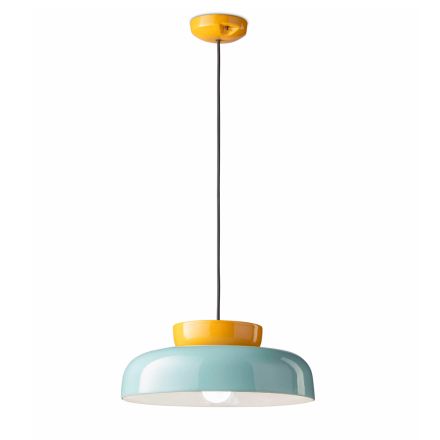 Lampada a Sospensione in Ceramica Bicolor Made in Italy - Corcovado Viadurini