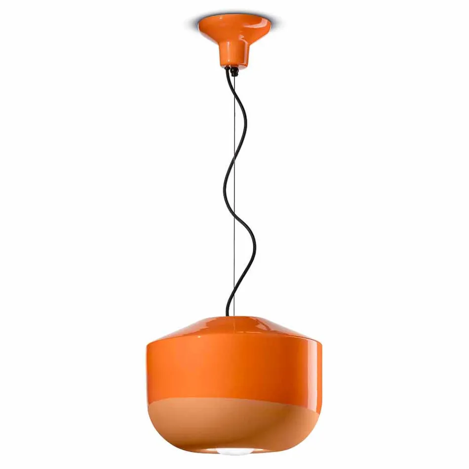 Lampada a Sospensione in Ceramica Colorata Made in Italy – Ferroluce Bellota Viadurini