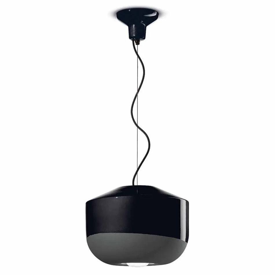 Lampada a Sospensione in Ceramica Colorata Made in Italy – Ferroluce Bellota Viadurini