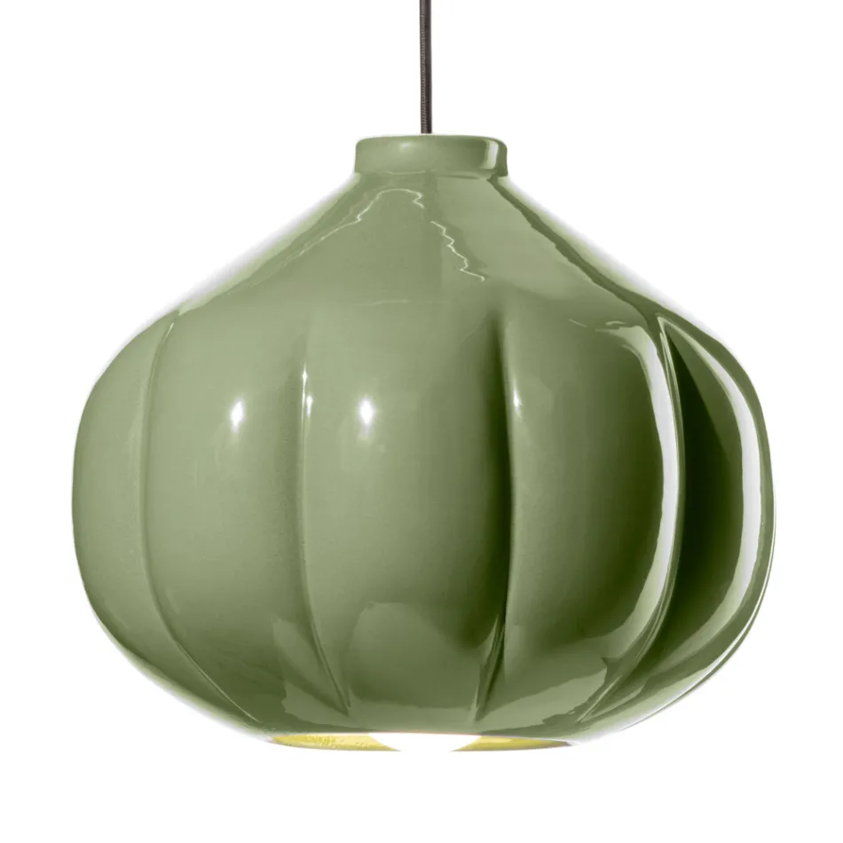 Lampada a Sospensione in Ceramica di 2 Finiture Made in Italy - Afoxe Viadurini