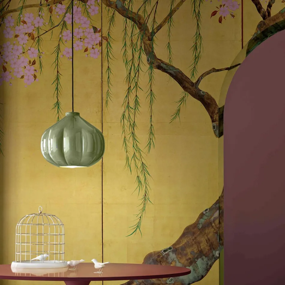 Lampada a Sospensione in Ceramica di 2 Finiture Made in Italy - Afoxe Viadurini