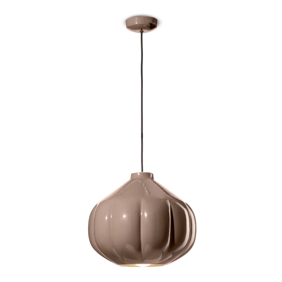 Lampada a Sospensione in Ceramica di 2 Finiture Made in Italy - Afoxe Viadurini