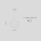 Lampada a Sospensione in Ceramica di 2 Finiture Made in Italy - Afoxe Viadurini