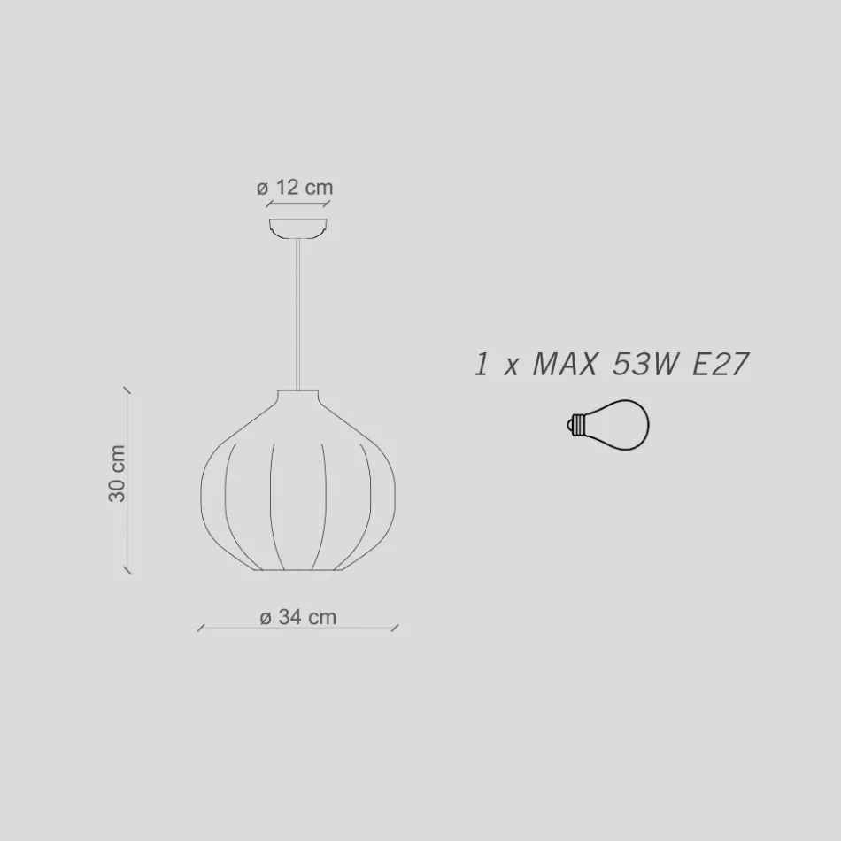Lampada a Sospensione in Ceramica di 2 Finiture Made in Italy - Afoxe Viadurini