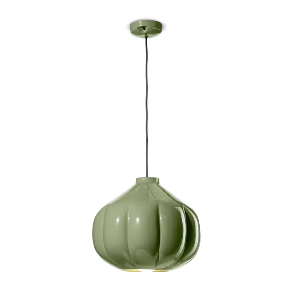 Lampada a Sospensione in Ceramica di 2 Finiture Made in Italy - Afoxe Viadurini