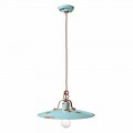 Lampada a sospensione in ceramica e metallo country Emily Ferroluce