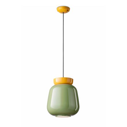 Lampada a Sospensione in Ceramica e Vetro Made in Italy - Corcovado Viadurini