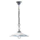 Lampada a Sospensione in Ceramica Fatta a Mano e Ferro Vintage - Asti Viadurini