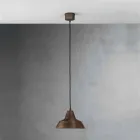 Lampada a sospensione in ferro anticato a campana Virginia Il Fanale Viadurini