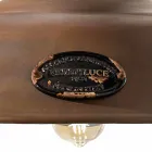Lampada a sospensione in ferro corten e ceramica Lois Ferroluce Viadurini
