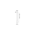 Lampada a Sospensione in Ferro e Vetro Made in Italy - Nuvoloso Viadurini