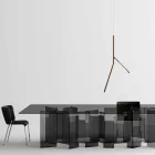 Lampada a Sospensione in Legno Massello in Diverse Finiture Made in Italy - Orlov Viadurini