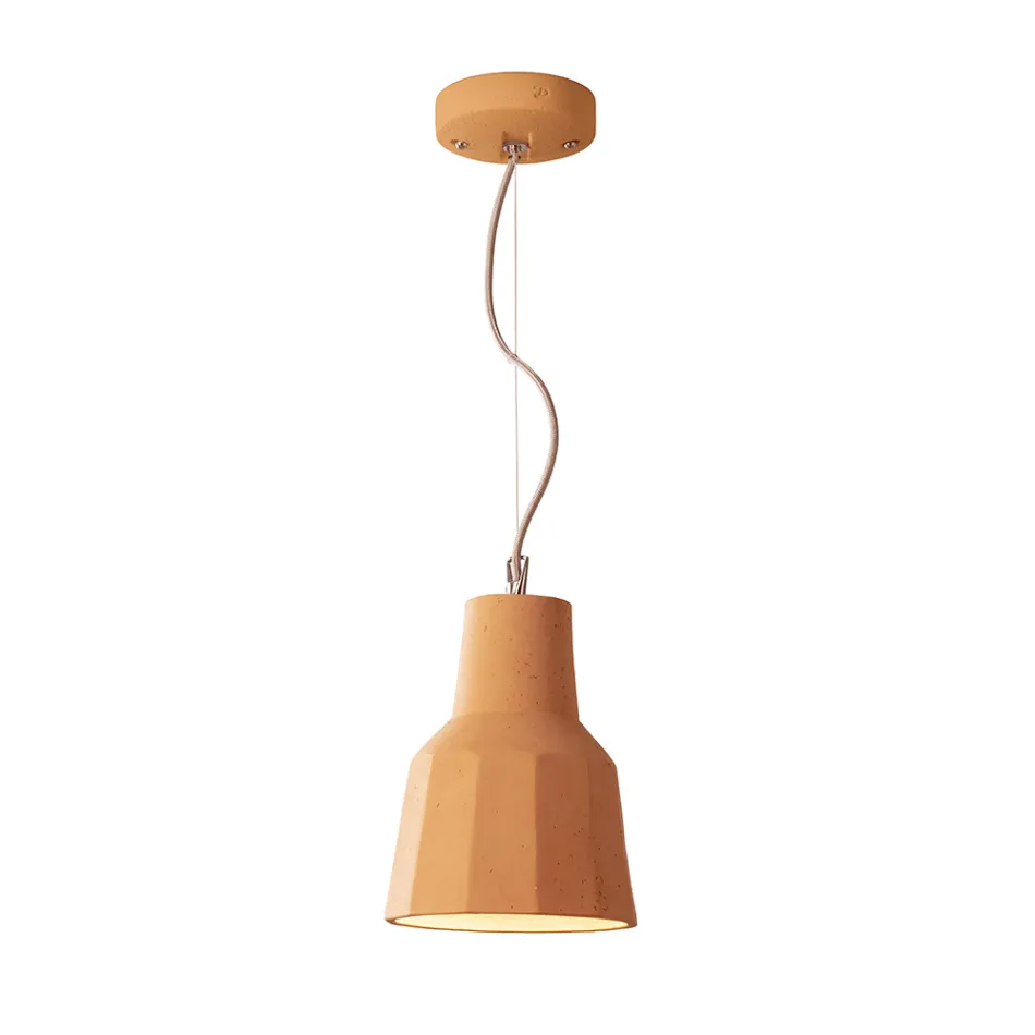 Lampada a Sospensione in Maiolica Toscana Fatta a Mano in Italia - Toscot Rossi Viadurini