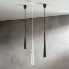 Lampada a Sospensione in Metallo Bianco, Nero o Oro 2 Misure - Girotondo Viadurini