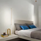 Lampada a Sospensione in Metallo Verniciato Oro con Cavetti Regolabili - Arancio Viadurini