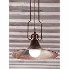 Lampada a sospensione in ottone e rame Mulino con gancio Viadurini