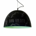 Lampada a sospensione in resina In-es.artdesign H2o Lavagna moderna Viadurini