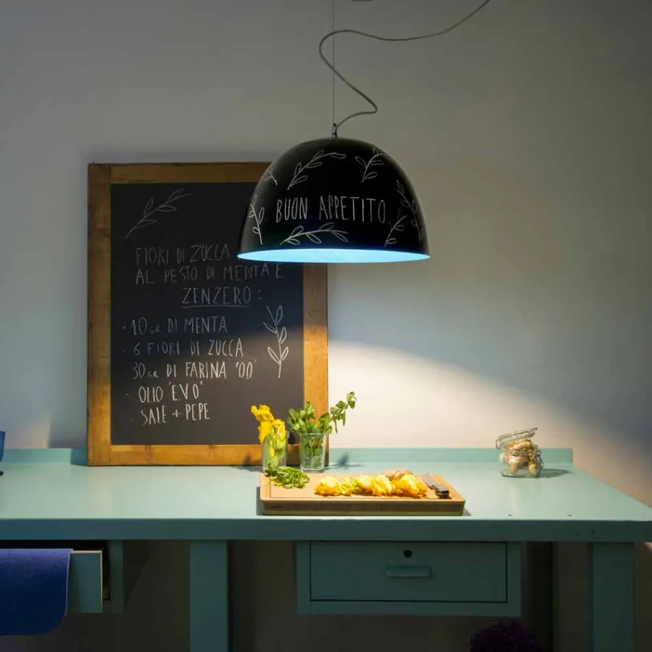 Lampada a sospensione in resina In-es.artdesign H2o Lavagna moderna Viadurini