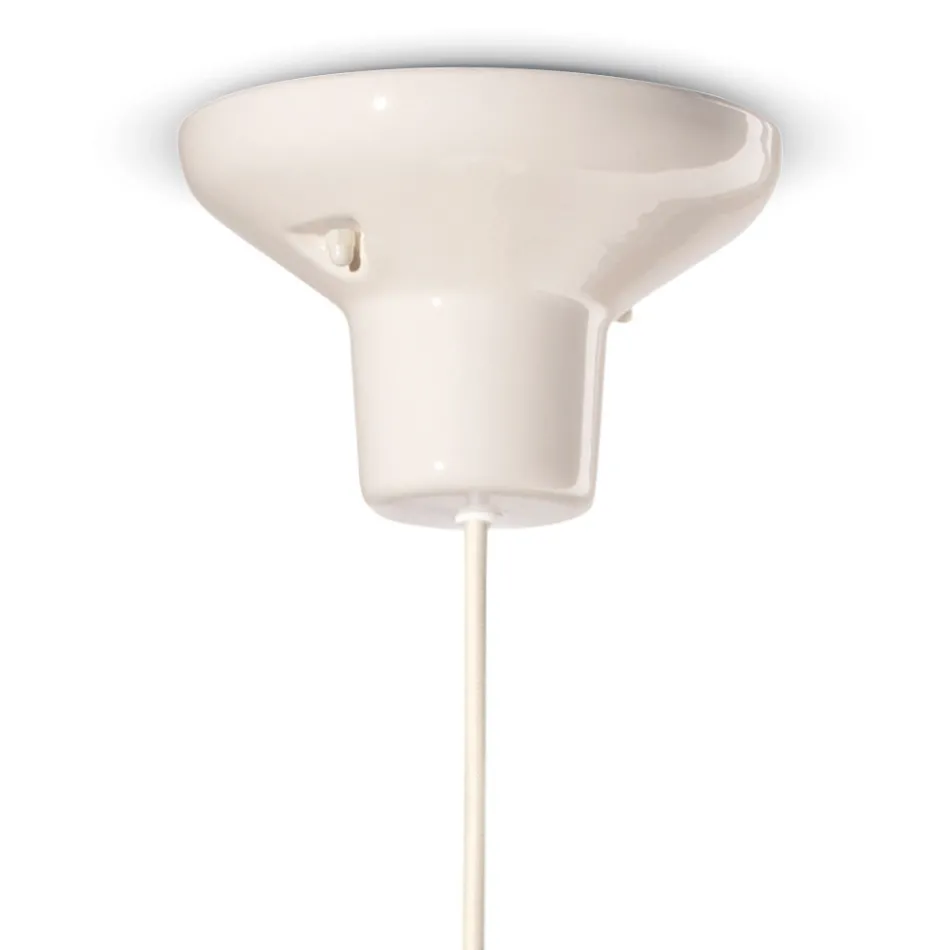 Lampada a Sospensione in Vetro e Ceramica Colorata Made in Italy - Lariat Viadurini