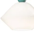 Lampada a Sospensione in Vetro e Ceramica Colorata Made in Italy - Lariat Viadurini