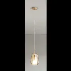 Lampada a Sospensione in Vetro e Filo Trasparente Made in Italy - Trilly Viadurini